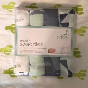 aden + anais muslin swaddles. New in plastic.